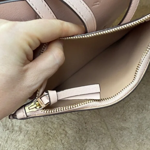 Tory Burch T Block North South Tall Tote Pink Shell - Picture 13 of 13